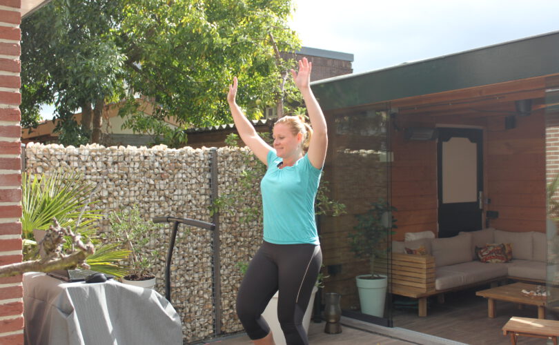 Trampoline springen en afvallen