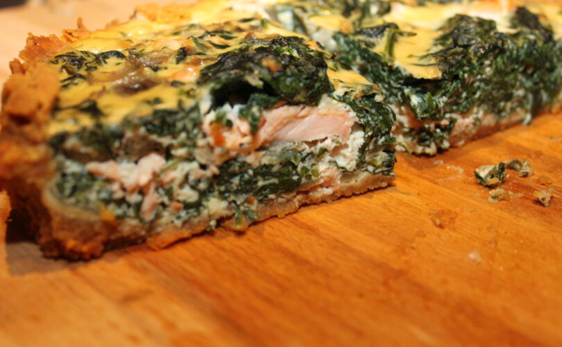 Koolhydraatarme spinazie quiche
